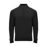 Sweatshirt aus Polyester mit Reißverschluss 200 g/m2 Roly Direct Epiro farbe schwarz zweite Ansicht
