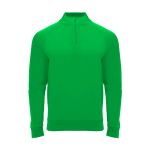 Sweatshirt aus Polyester mit Reißverschluss 200 g/m2 Roly Direct Epiro farbe grün zweite Ansicht