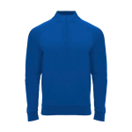 Sweatshirt aus Polyester mit Reißverschluss 200 g/m2 Roly Direct Epiro farbe köngisblau zweite Ansicht