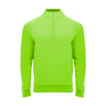 Sweatshirt aus Polyester mit Reißverschluss 200 g/m2 Roly Direct Epiro farbe neongrün zweite Ansicht
