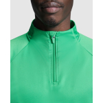 Sweatshirt aus Polyester mit Reißverschluss 200 g/m2 Roly Direct Epiro farbe neongrün erste Detailansicht