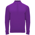 Polyester-Sweatshirt mit Reißverschluss, 200 g/m², Roly Epiro Direct farbe purpurfarben erste Gebrauchsansicht