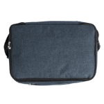 XL-Kühltasche aus RPET-Polyester mit Doppelkammer und Außentasche farbe blaugrau