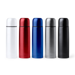 Thermoskanne aus Edelstahl mit glänzendem Finish 500 ml farbe silber zweite Detailansicht