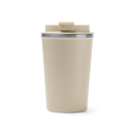 Thermobecher aus Edelstahl mit auslaufsicherem Schraubdeckel, 450 ml farbe beige zweite Ansicht