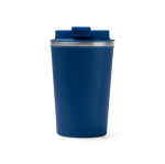 Thermobecher aus Edelstahl mit auslaufsicherem Schraubdeckel, 450 ml farbe marineblau zweite Ansicht