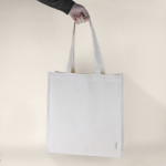 Baumwolltasche aus recyceltem Canvas mit langen Griffen 240g/m2 farbe natürliche farbe Detailbild 2
