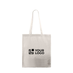 Baumwolltasche aus recyceltem Canvas mit langen Griffen 240g/m2 farbe natürliche farbe Ansicht mit Druckbereich