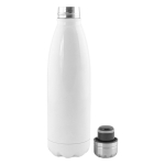 Recycelte Edelstahl-Thermoflaschen 500ml farbe weiß dritte Ansicht