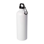 Recycelte Edelstahlflasche mit Karabiner 750ml farbe weiß