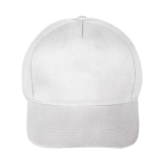 5-Panel-Mütze aus 100% Baumwolle mit Klettverschluss farbe weiß erste Ansicht