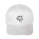 5-Panel-Mütze aus 100% Baumwolle mit Klettverschluss farbe weiß zweite Ansicht