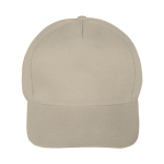 5-Panel-Mütze aus 100% Baumwolle mit Klettverschluss farbe natürliche farbe erste Ansicht