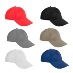 5-Panel-Mütze aus 100% Baumwolle mit Klettverschluss