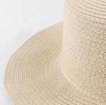 Naturfarbener Papierhut mit farbigem Band zur Personalisierung farbe natürliche farbe vierte Ansicht