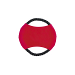 Frisbee ideal für Haustiere mit stabilem Baumwollseil farbe rot erste Ansicht