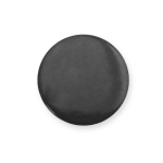 Runde, glänzende Anstecknadel mit Sicherheitsverschluss farbe schwarz erste Ansicht