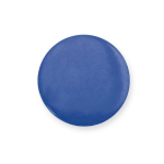 Runde, glänzende Anstecknadel mit Sicherheitsverschluss farbe blau erste Ansicht