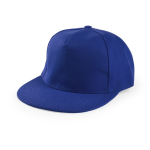 5-Panel-Mütze aus Baumwolle und Polyester mit Klettverschluss farbe blau erste Ansicht