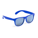 Sonnenbrille in matten Farben mit schwarzen, transparenten Gläsern farbe blau erste Ansicht