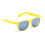 Sonnenbrille in matten Farben mit schwarzen, transparenten Gläsern farbe gelb erste Ansicht