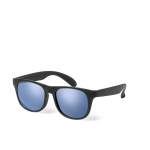 Sonnenbrille in matten Farben mit schwarzen, transparenten Gläsern