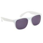 Sonnenbrille in matten Farben mit schwarzen, transparenten Gläsern