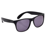 Sonnenbrille in matten Farben mit schwarzen, transparenten Gläsern
