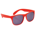 Sonnenbrille in matten Farben mit schwarzen, transparenten Gläsern
