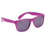 Sonnenbrille in matten Farben mit schwarzen, transparenten Gläsern