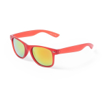 Sonnenbrille mit durchsichtigem Farbdesign und verspiegelten Gläsern farbe rot erste Ansicht