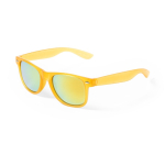 Sonnenbrille mit durchsichtigem Farbdesign und verspiegelten Gläsern farbe gelb zweite Ansicht
