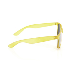 Sonnenbrille mit durchsichtigem Farbdesign und verspiegelten Gläsern farbe gelb dritte Ansicht