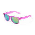 Sonnenbrille mit durchsichtigem Farbdesign und verspiegelten Gläsern farbe pink erste Ansicht