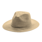 Cowboyhut aus Synthetik mit anpassbarem Band farbe beige erste Ansicht