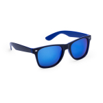 Sonnenbrille mit zweifarbigem Rahmen und verspiegelten Gläsern farbe blau zweite Ansicht
