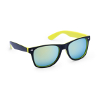 Sonnenbrille mit zweifarbigem Rahmen und verspiegelten Gläsern farbe gelb erste Ansicht