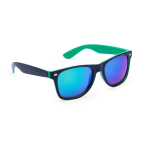Sonnenbrille mit zweifarbigem Rahmen und verspiegelten Gläsern farbe grün erste Ansicht