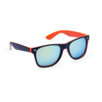 Sonnenbrille mit zweifarbigem Rahmen und verspiegelten Gläsern farbe orange erste Ansicht