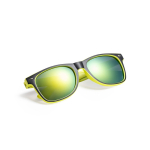 Sonnenbrille mit zweifarbigem Rahmen und verspiegelten Gläsern fünfte Ansicht