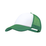 5-Panel-Polyester-Trucker-Style-Cap mit verstellbarem Verschluss farbe grün erste Ansicht