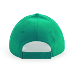 6-Panel-Mütze aus gekämmter Baumwolle mit Klettverschluss farbe grün fünfte Ansicht