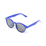 Sonnenbrille mit schwarzen Gläsern und runden UV400-Gläsern farbe blau erste Ansicht