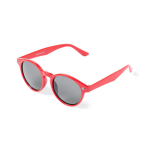 Sonnenbrille mit schwarzen Gläsern und runden UV400-Gläsern farbe rot dritte Ansicht