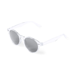 Sonnenbrille mit schwarzen Gläsern und runden UV400-Gläsern farbe weiß zweite Ansicht