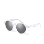 Sonnenbrille mit schwarzen Gläsern und runden UV400-Gläsern