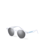 Sonnenbrille mit schwarzen Gläsern und runden UV400-Gläsern Ansicht mit Druckbereich