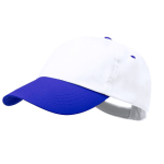 5-Panel-Baumwollmütze mit Klettverschluss in verschiedenen Farben farbe weiß/blau erste Ansicht