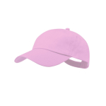 5-Panel-Baumwollmütze mit Klettverschluss in verschiedenen Farben farbe pastellrose erste Ansicht