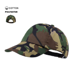 5-Panel-Baumwoll- und Polyestermütze mit Camouflage-Design farbe tarnfarbe